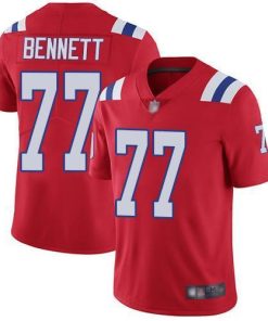 Nike New England Patriots #77 Michael Bennett Red Alternate Stitched NFL Vapor Untouchable Limited Jersey
