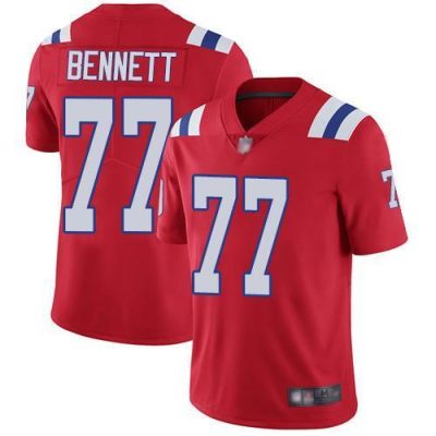 Nike New England Patriots #77 Michael Bennett Red Alternate Stitched NFL Vapor Untouchable Limited Jersey