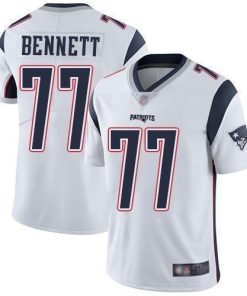 Nike New England Patriots #77 Michael Bennett White Stitched NFL Vapor Untouchable Limited Jersey