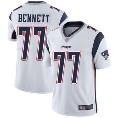 Nike New England Patriots #77 Michael Bennett White Stitched NFL Vapor Untouchable Limited Jersey