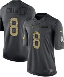 Nike New England Patriots #8 Jamie Collins Sr Black Stitched NFL Limited 2016 Salute To Service Jersey