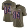 Nike New England Patriots #84 Cordarrelle Patterson Olive Stitched NFL Limited 2017 Salute To Service Jersey
