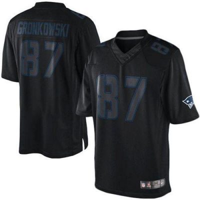 Nike New England Patriots #87 Rob Gronkowski Black Stitched NFL Impact Limited Jersey