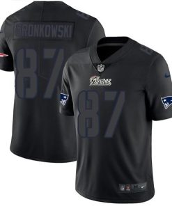 Nike New England Patriots #87 Rob Gronkowski Black Stitched NFL Limited Rush Impact Jersey