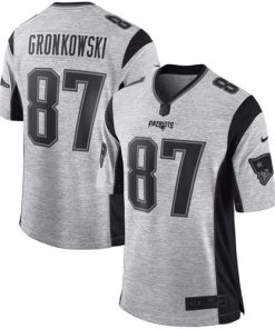 Nike New England Patriots #87 Rob Gronkowski Gray Stitched NFL Limited Gridiron Gray II Jersey