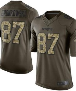 Nike New England Patriots #87 Rob Gronkowski Green Stitched NFL Limited 2015 Salute To Service Jersey