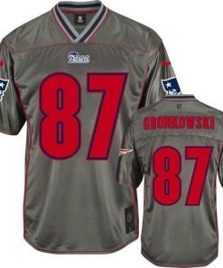Nike New England Patriots #87 Rob Gronkowski Grey Stitched NFL Elite Vapor Jersey