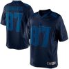Nike New England Patriots #87 Rob Gronkowski Navy Blue Stitched NFL Drenched Limited Jersey