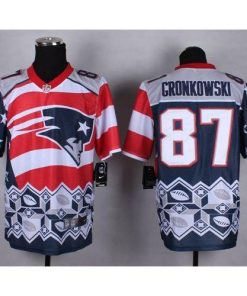 Nike New England Patriots #87 Rob Gronkowski Navy Blue Stitched NFL Elite Noble Fashion Jersey
