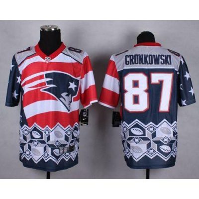 Nike New England Patriots #87 Rob Gronkowski Navy Blue Stitched NFL Elite Noble Fashion Jersey