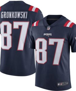 Nike New England Patriots #87 Rob Gronkowski Navy Blue Stitched NFL Limited Rush Jersey