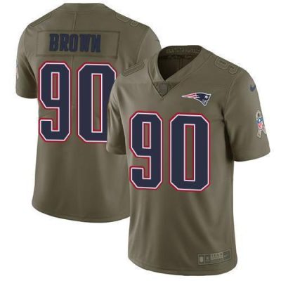 Nike New England Patriots #90 Malcom Brown Olive Stitched NFL Limited 2017 Salute To Service Jersey
