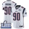 Nike New England Patriots #90 Malcom Brown White Super Bowl LIII Bound Stitched NFL Vapor Untouchable Limited Jersey