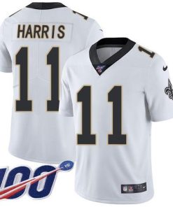 Nike New Orleans Saints #11 Deonte Harris White Stitched NFL 100th Season Vapor Untouchable Limited Jersey