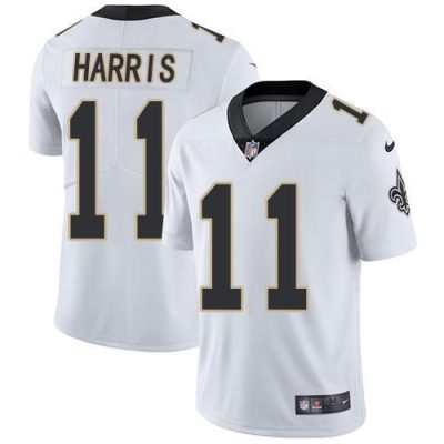 Nike New Orleans Saints #11 Deonte Harris White Stitched NFL Vapor Untouchable Limited Jersey