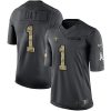 Nike New Orleans Saints #1 Who Dat Black Stitched NFL Limited 2016 Salute To Service Jersey