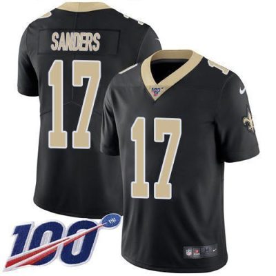 Nike New Orleans Saints #17 Emmanuel Sanders Black Team Color Stitched NFL 100th Season Vapor Untouchable Limited Jersey