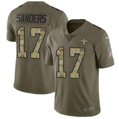 Nike New Orleans Saints #17 Emmanuel Sanders Olive/Camo Stitched NFL Limited 2017 Salute To Service Jersey