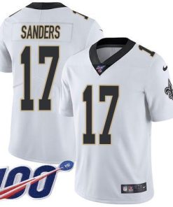 Nike New Orleans Saints #17 Emmanuel Sanders White Stitched NFL 100th Season Vapor Untouchable Limited Jersey