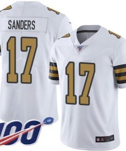Nike New Orleans Saints #17 Emmanuel Sanders White Stitched NFL Limited Rush 100th Season Jersey