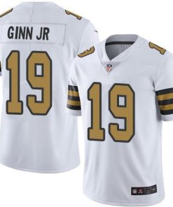 Nike New Orleans Saints #19 Ted Ginn Jr White Stitched NFL Limited Rush Jersey