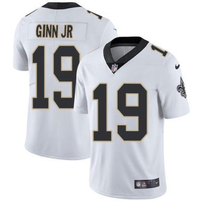Nike New Orleans Saints #19 Ted Ginn Jr White Stitched NFL Vapor Untouchable Limited Jersey
