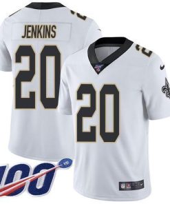 Nike New Orleans Saints #20 Janoris Jenkins White Stitched NFL 100th Season Vapor Untouchable Limited Jersey