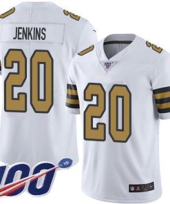 Nike New Orleans Saints #20 Janoris Jenkins White Stitched NFL Limited Rush 100th Season Jersey