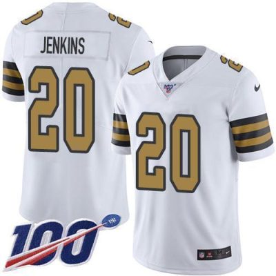 Nike New Orleans Saints #20 Janoris Jenkins White Stitched NFL Limited Rush 100th Season Jersey