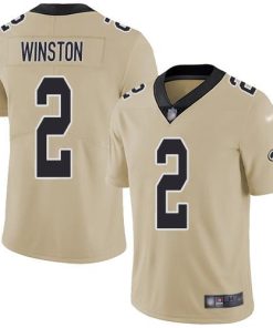 Nike New Orleans Saints #2 Jameis Winston Gold Stitched NFL Limited Inverted Legend Jersey