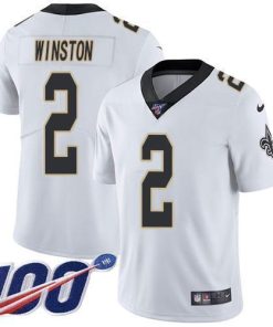 Nike New Orleans Saints #2 Jameis Winston White Stitched NFL 100th Season Vapor Untouchable Limited Jersey