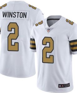 Nike New Orleans Saints #2 Jameis Winston White Stitched NFL Limited Rush Jersey