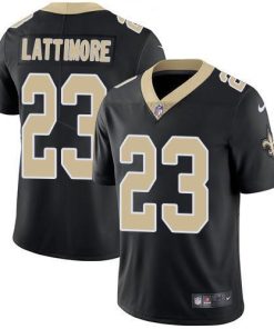 Nike New Orleans Saints #23 Marshon Lattimore Black Team Color Stitched NFL Vapor Untouchable Limited Jersey