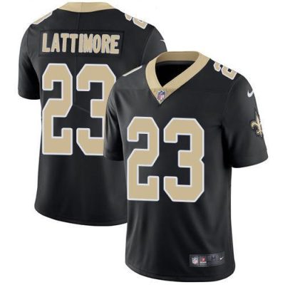 Nike New Orleans Saints #23 Marshon Lattimore Black Team Color Stitched NFL Vapor Untouchable Limited Jersey