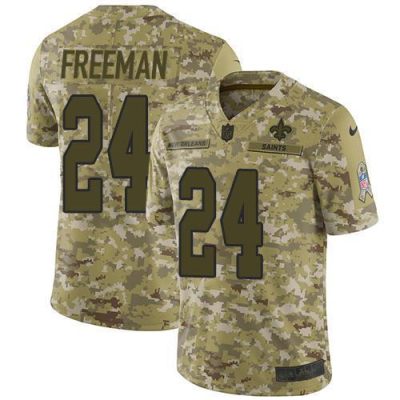 Nike New Orleans Saints #24 Devonta Freeman Camo Stitched NFL Limited 2018 Salute To Service Jersey