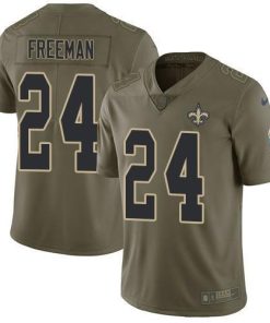 Nike New Orleans Saints #24 Devonta Freeman Olive Stitched NFL Limited 2017 Salute To Service Jersey