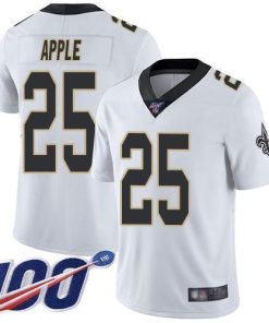 Nike New Orleans Saints #25 Eli Apple White Stitched NFL 100th Season Vapor Limited Jersey
