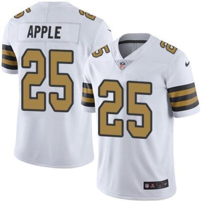 Nike New Orleans Saints #25 Eli Apple White Stitched NFL Limited Rush Jersey