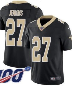 Nike New Orleans Saints #27 Malcolm Jenkins Black Team Color Stitched NFL 100th Season Vapor Untouchable Limited Jersey