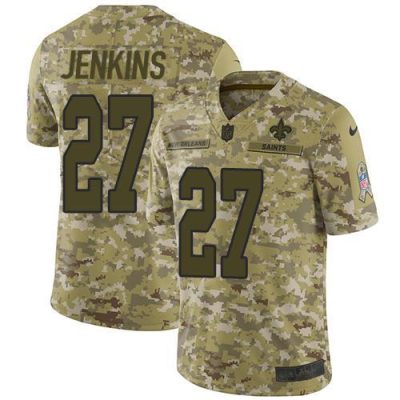 Nike New Orleans Saints #27 Malcolm Jenkins Camo Stitched NFL Limited 2018 Salute To Service Jersey