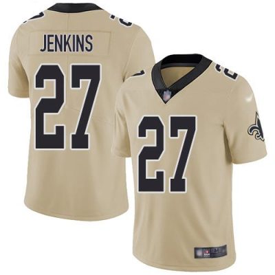 Nike New Orleans Saints #27 Malcolm Jenkins Gold Stitched NFL Limited Inverted Legend Jersey