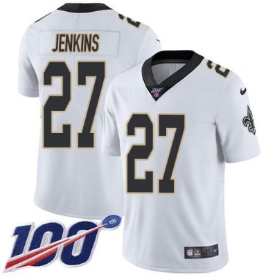 Nike New Orleans Saints #27 Malcolm Jenkins White Stitched NFL 100th Season Vapor Untouchable Limited Jersey