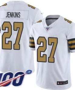 Nike New Orleans Saints #27 Malcolm Jenkins White Stitched NFL Limited Rush 100th Season Jersey