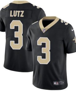 Nike New Orleans Saints #3 Wil Lutz Black Team Color Stitched NFL Vapor Untouchable Limited Jersey