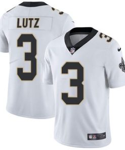Nike New Orleans Saints #3 Wil Lutz White Stitched NFL Vapor Untouchable Limited Jersey