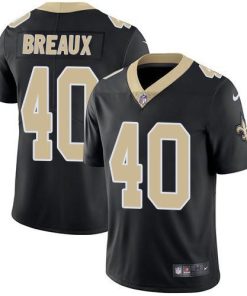 Nike New Orleans Saints #40 Delvin Breaux Black Team Color Stitched NFL Vapor Untouchable Limited Jersey