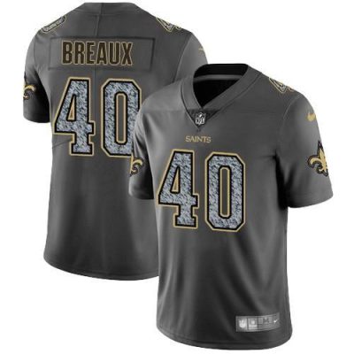 Nike New Orleans Saints #40 Delvin Breaux Gray Static Stitched NFL Vapor Untouchable Limited Jersey