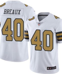 Nike New Orleans Saints #40 Delvin Breaux White Stitched NFL Limited Rush Jersey