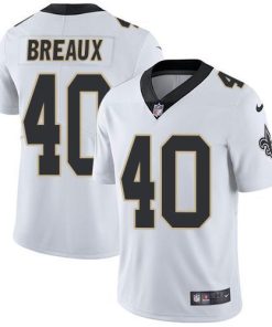 Nike New Orleans Saints #40 Delvin Breaux White Stitched NFL Vapor Untouchable Limited Jersey