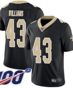 Nike New Orleans Saints #43 Marcus Williams Black Team Color Stitched NFL 100th Season Vapor Limited Jersey